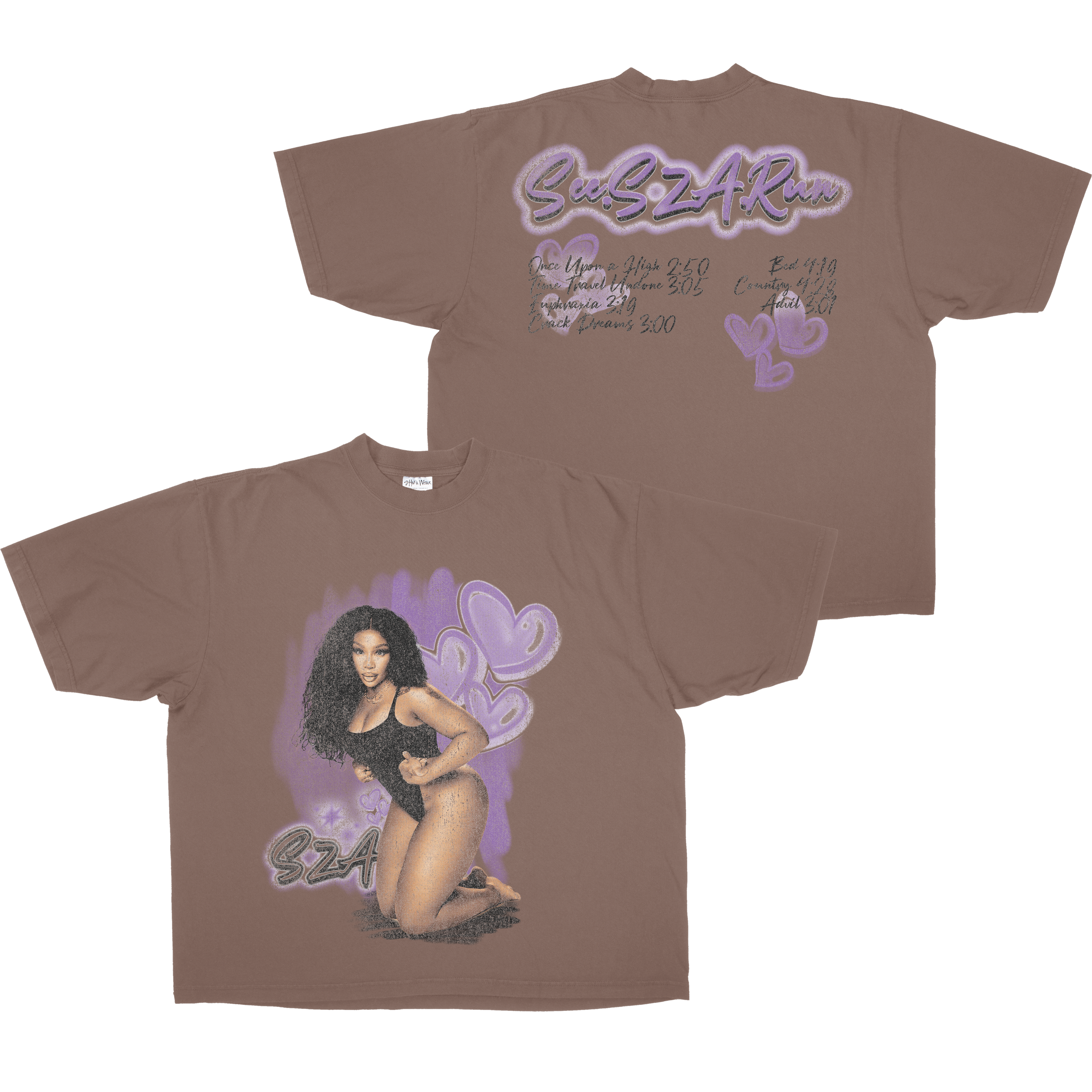 PURPLE SOS OVERSIZED HEAVYWEIGHT TEE