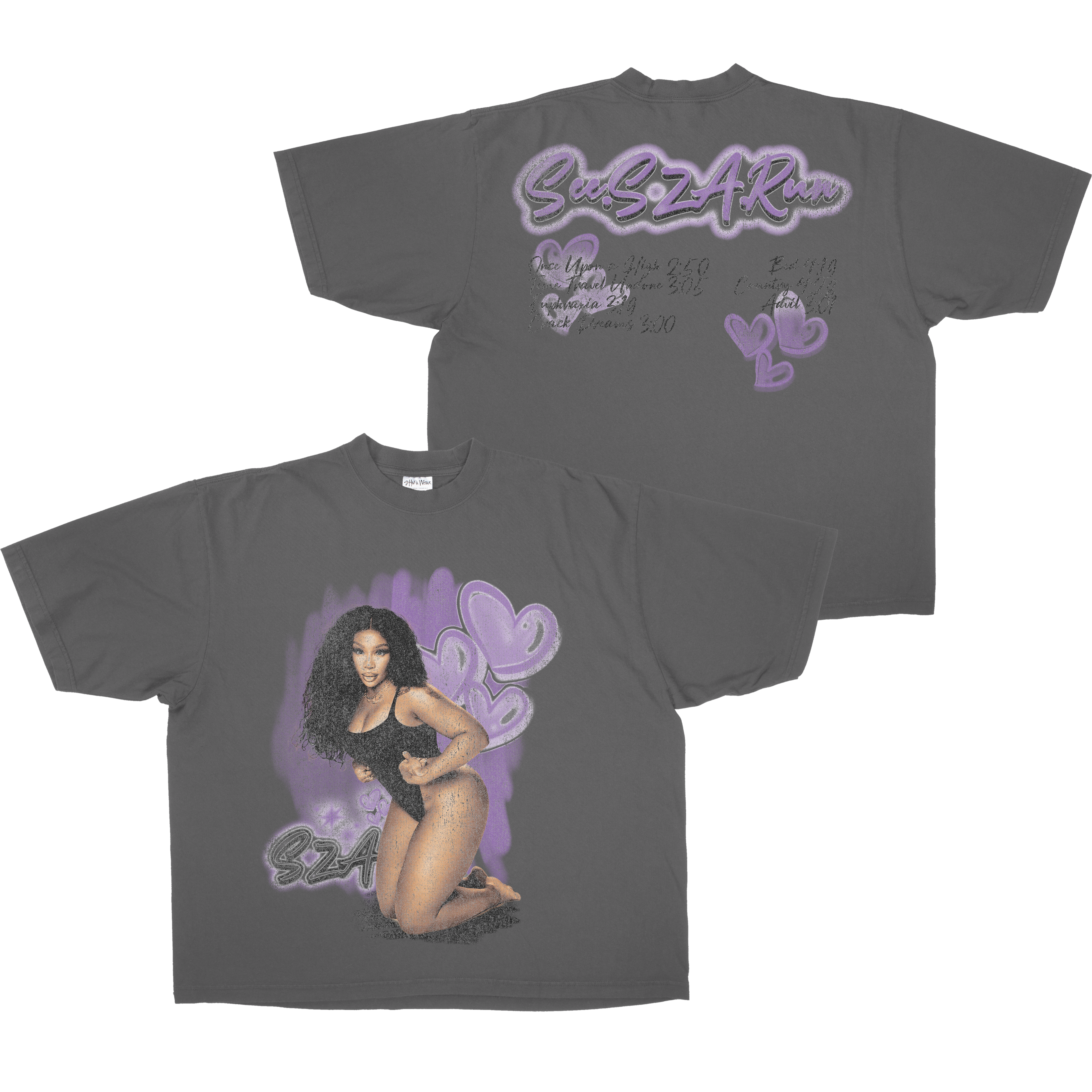 PURPLE SOS OVERSIZED HEAVYWEIGHT TEE