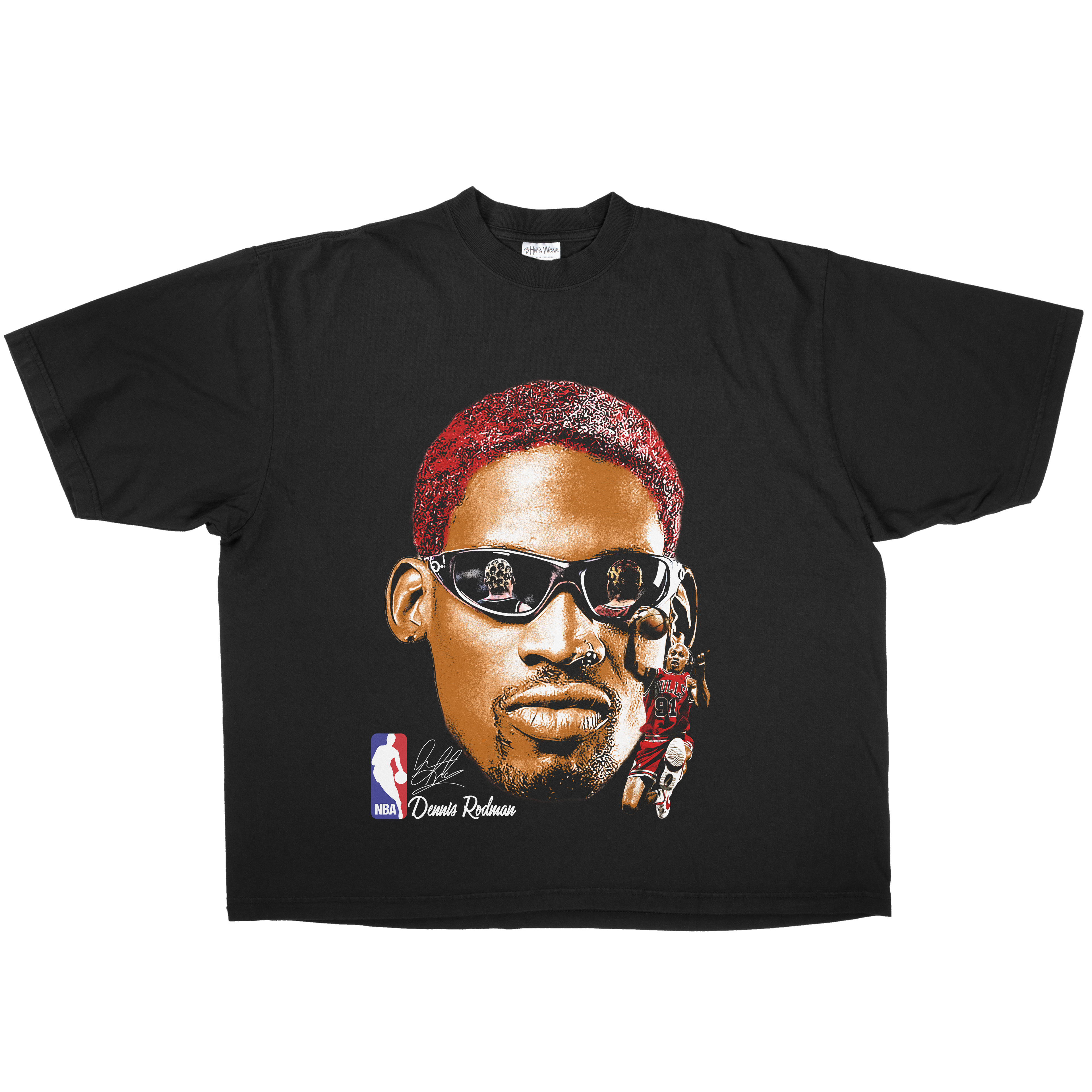 RED BIG FACE MENACE OVERSIZED HEAVYWEIGHT TEE