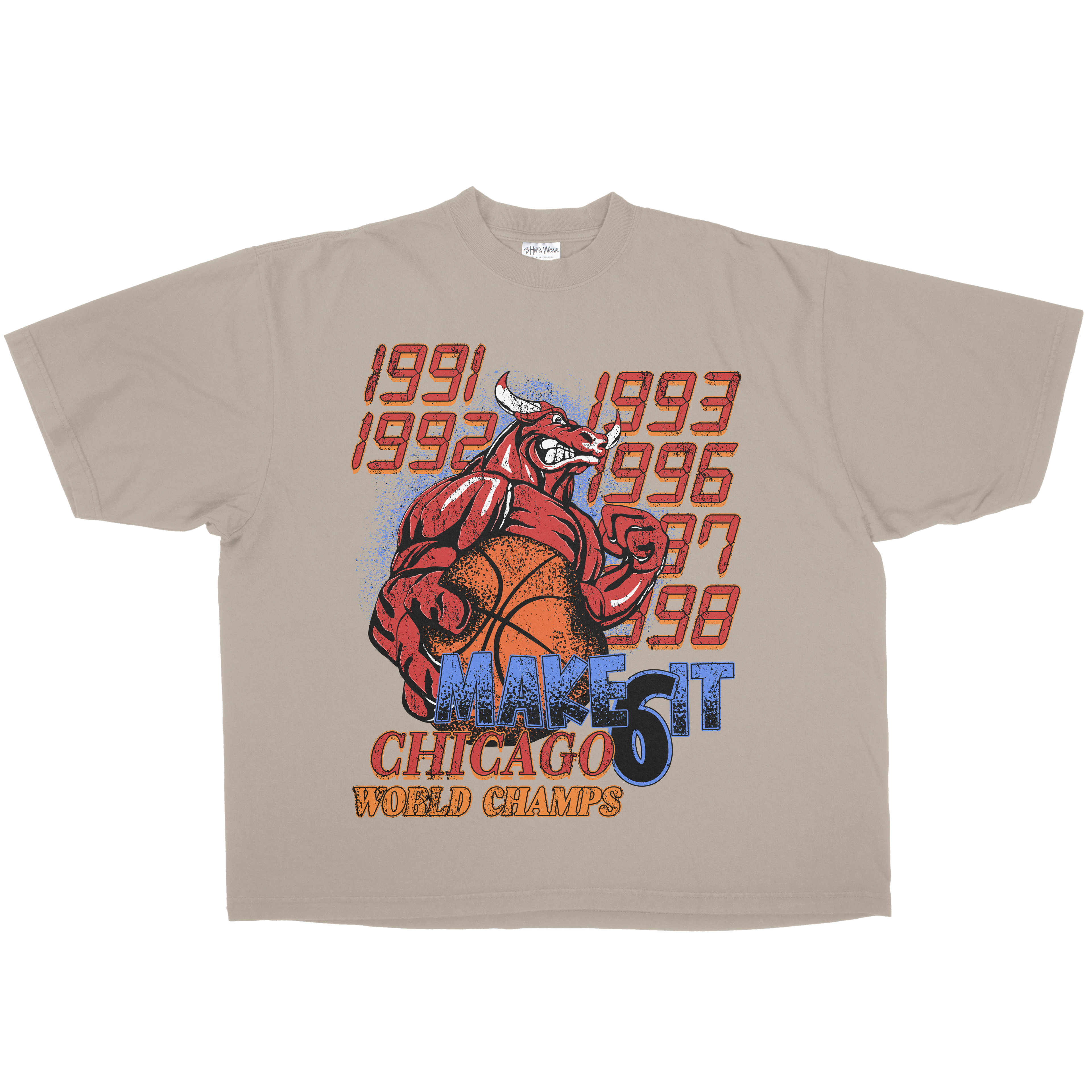 6X WORLD CHAMPS OVERSIZED HEAVYWEIGHT TEE